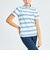 『SEASON COLLECTION』ストレッチマルチボーダースタンドジップ半袖シャツ