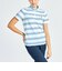 『SEASON COLLECTION』ストレッチマルチボーダースタンドジップ半袖シャツ