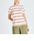 『SEASON COLLECTION』ストレッチマルチボーダースタンドジップ半袖シャツ