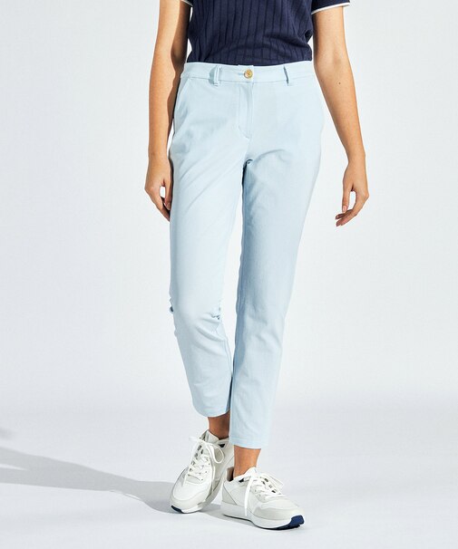 『STANDARD COLLECTION』360° Series ストレッチカルゼパンツ　9分丈