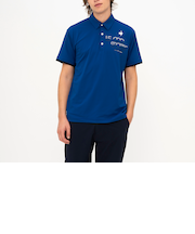 接触冷感グラフィック襟付きシャツ