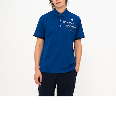 接触冷感グラフィック襟付きシャツ