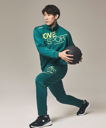 ムーブスポーツ MoveSport 【石川祐希選手着用｜ACTIVE SUITS】鹿の子ジャージ ロングパンツ