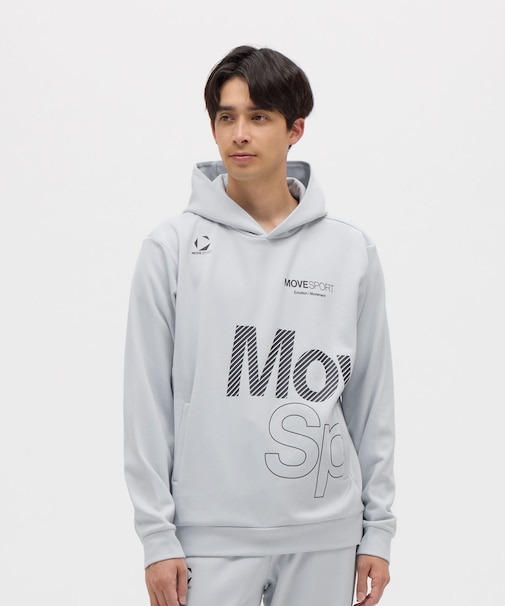ムーブスポーツ MoveSport ビックロゴ 裏起毛スウェットフーディー