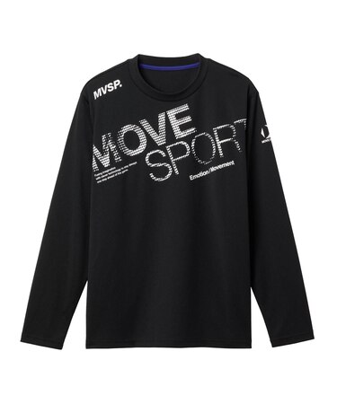 ムーブスポーツ MoveSport ドライメッシュ ビックロゴ 長袖シャツ