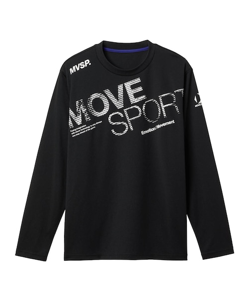ムーブスポーツ MoveSport ドライメッシュ ビックロゴ 長袖シャツ