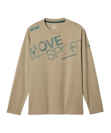 ムーブスポーツ MoveSport ドライメッシュ ビックロゴ 長袖シャツ