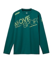 ムーブスポーツ MoveSport ドライメッシュ ビックロゴ 長袖シャツ