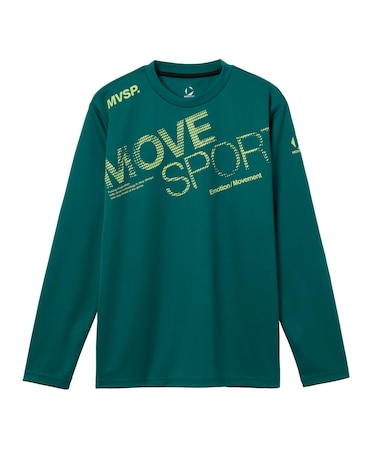 ムーブスポーツ MoveSport ドライメッシュ ビックロゴ 長袖シャツ