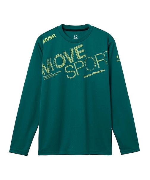 ムーブスポーツ MoveSport ドライメッシュ ビックロゴ 長袖シャツ