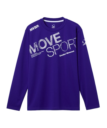ムーブスポーツ MoveSport ドライメッシュ ビックロゴ 長袖シャツ