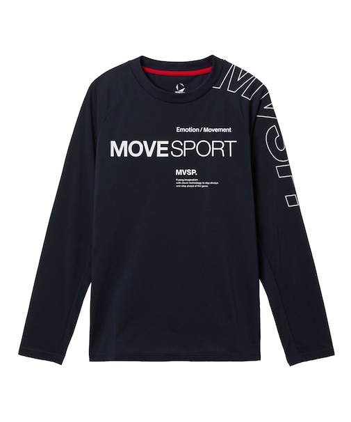 ムーブスポーツ MoveSport アウトラインロゴ 長袖シャツ