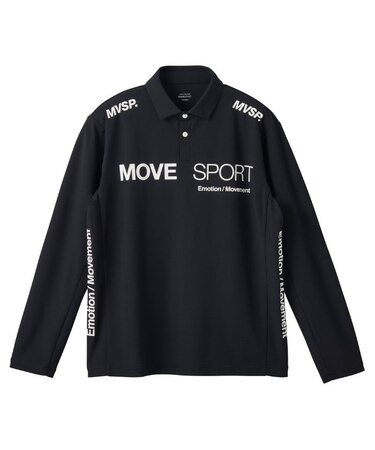 ムーブスポーツ MoveSport ミニ鹿の子 長袖ポロシャツ