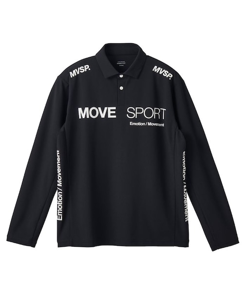 ムーブスポーツ MoveSport ミニ鹿の子 長袖ポロシャツ