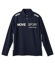ムーブスポーツ MoveSport ミニ鹿の子 長袖ポロシャツ