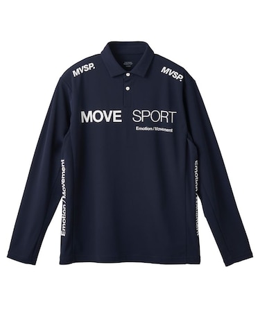 ムーブスポーツ MoveSport ミニ鹿の子 長袖ポロシャツ