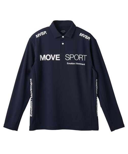 ムーブスポーツ MoveSport ミニ鹿の子 長袖ポロシャツ