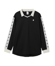 ルコックスポルティフ le coq sportif エンボスストライプ襟付き長袖ゲームシャツ