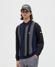 マンシングウェア MUNSINGWEAR マルチストライプニットベスト