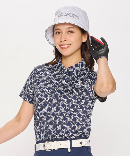 ルコックスポルティフ ゴルフ le coq sportif golf 総柄半袖シャツ