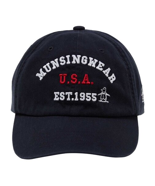 マンシングウェア MUNSINGWEAR コットンツイルロゴデザインベースボールキャップ