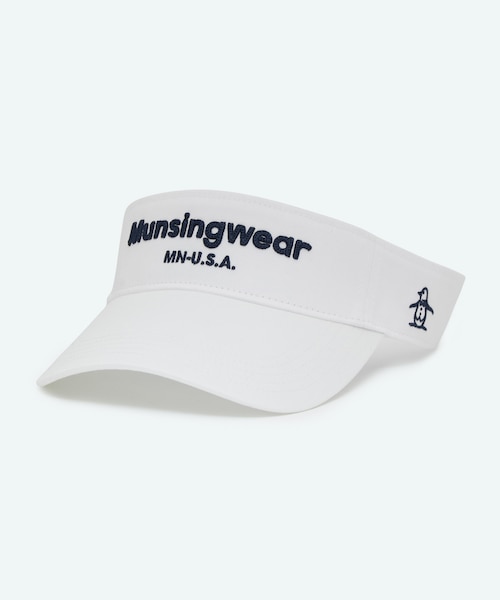 Munsingwear ゴルフウェア ポロシャツ サンバイザー セット LL マンシングウェア MUNSINGWEAR ロゴデザインサンバイザー｜デサント