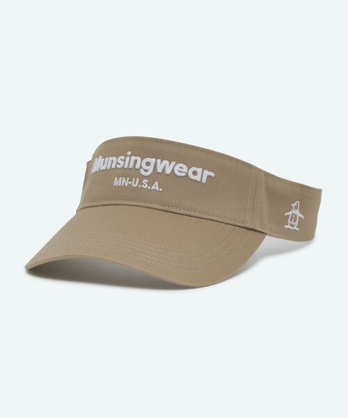 マンシングウェア MUNSINGWEAR ロゴデザインサンバイザー｜デサント