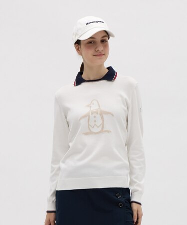 マンシングウェア MUNSINGWEAR 衿デタッチャブル シーアイランドコットンセーター
