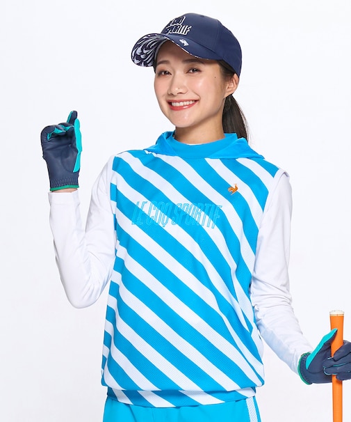 接触冷感 メッシュフーディーノースリーブシャツ