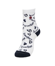 ルコックスポルティフ ゴルフ le coq sportif golf 手書きロゴ柄 ショート丈ソックス【交換・返品不可】
