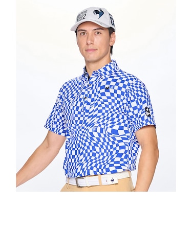 ルコックスポルティフ ゴルフ le coq sportif golf VICHYチェック半袖シャツ