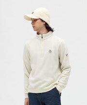 マンシングウェア MUNSINGWEAR 吸湿発熱スタンドカラーハーフジップカットソー