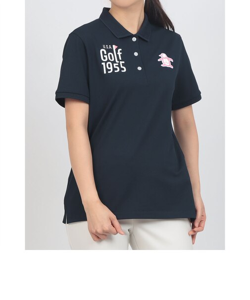 マンシングウェア MUNSINGWEAR マナード×Sunscreen NIR ベア鹿子半袖ポロシャツ