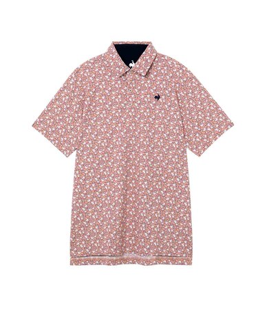 ルコックスポルティフ ゴルフ le coq sportif golf 【Sunscreen NIR】小柄プリント半袖シャツ