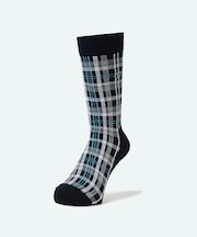 クルー丈チェック柄ソックス