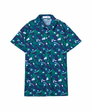 ルコックスポルティフ ゴルフ le coq sportif golf 総柄半袖シャツ