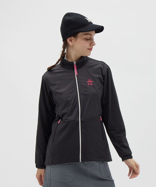 マンシングウェア MUNSINGWEAR 【EASY MIDDLER】スタンドジップハイブリットカットソー