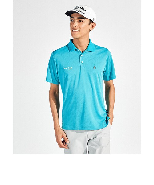 マンシングウェア MUNSINGWEAR ロゴジャカード ストレッチ半袖