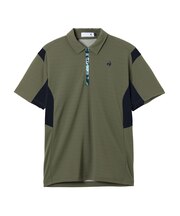 ルコックスポルティフ ゴルフ le coq sportif golf 無地ハーフジップ半袖シャツ