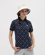 マンシングウェア MUNSINGWEAR 【70周年記念】Sunscreen NIR 総柄プリント半袖ポロシャツ