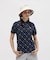 マンシングウェア MUNSINGWEAR 【70周年記念】Sunscreen NIR 総柄プリント半袖ポロシャツ
