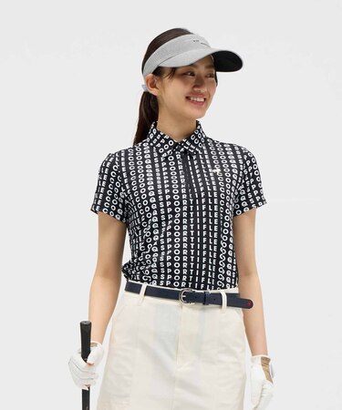 ルコックスポルティフ ゴルフ le coq sportif golf 総柄半袖シャツ