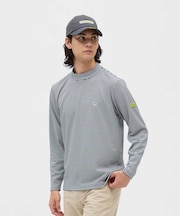 マンシングウェア MUNSINGWEAR HEAT NAVI ボーダー長袖モックネックシャツ