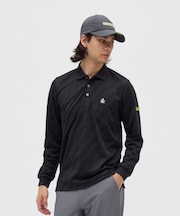 マンシングウェア MUNSINGWEAR 吸汗速乾ロゴジャカード長袖ポロシャツ