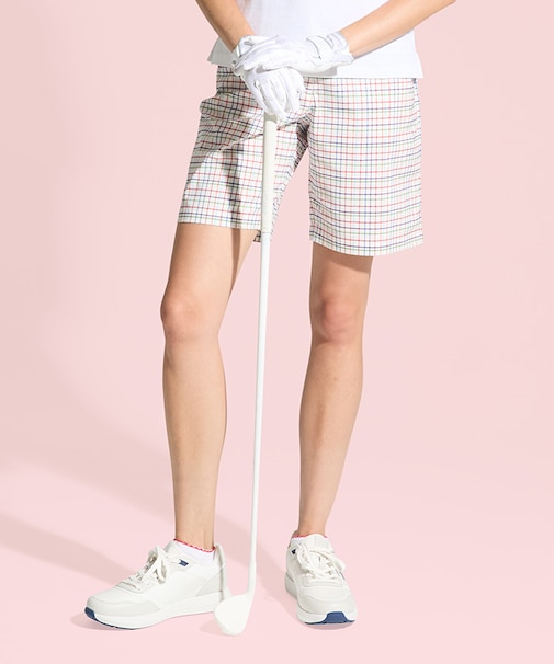 マンシングウェア MUNSINGWEAR ストレッチマドラスチェックハーフパンツ