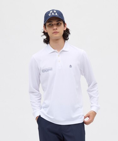 マンシングウェア MUNSINGWEAR 肌面ドライ フィラシス鹿の子 ペンギングラフィックプリント長袖ポロシャツ