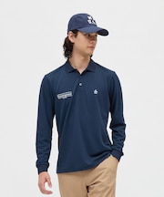 マンシングウェア MUNSINGWEAR 肌面ドライ フィラシス鹿の子 ペンギングラフィックプリント長袖ポロシャツ