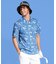 マンシングウェア MUNSINGWEAR サンスクリーンNIRフィラシスリゾート総柄プリント半袖ポロシャツ