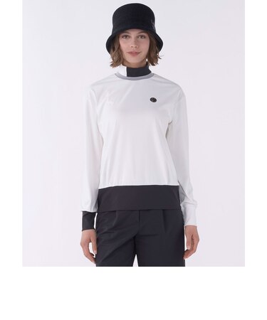 ランバン スポール LANVIN SPORT アシンメトリーデザインハイネック長袖シャツ【防風／吸汗速乾】