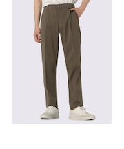 ウール混2タックロングパンツ